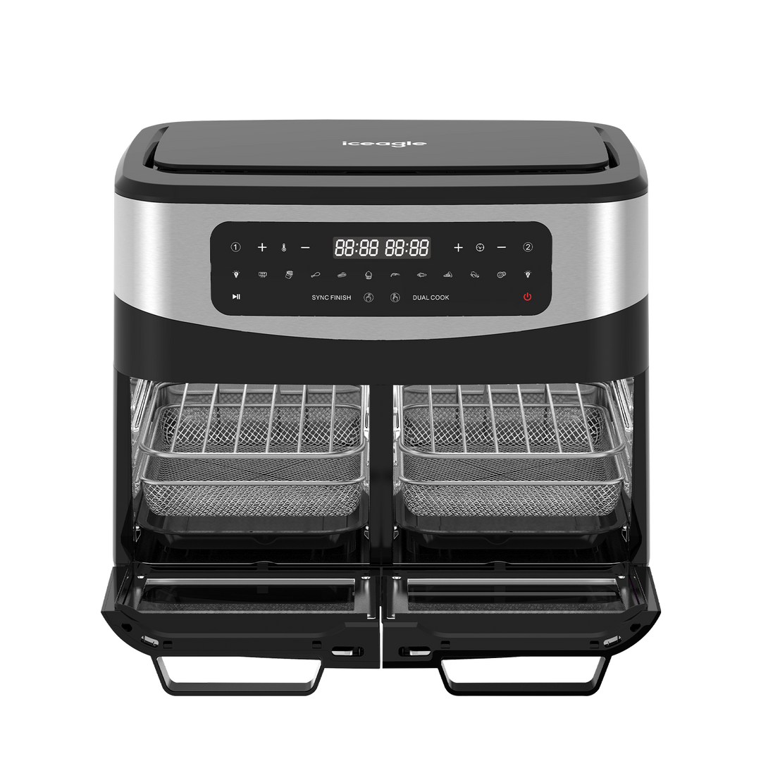 Iceagle Double Zone Friteuse sans Huile KDF5511D 12L