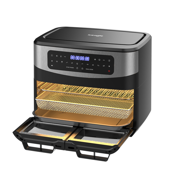 Iceagle Double Zone Friteuse sans Huile KDF5511D 12L