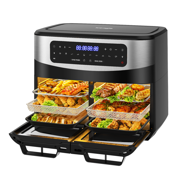 Iceagle Double Zone Friteuse sans Huile KDF5511D 12L