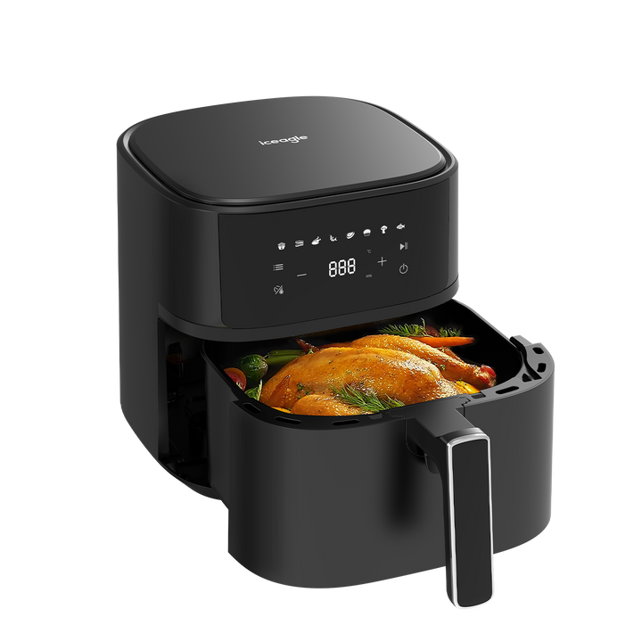 Iceagle Friteuse sans Huile 6,5L Air Fryer 1700 W Friteuse à Air Chaud