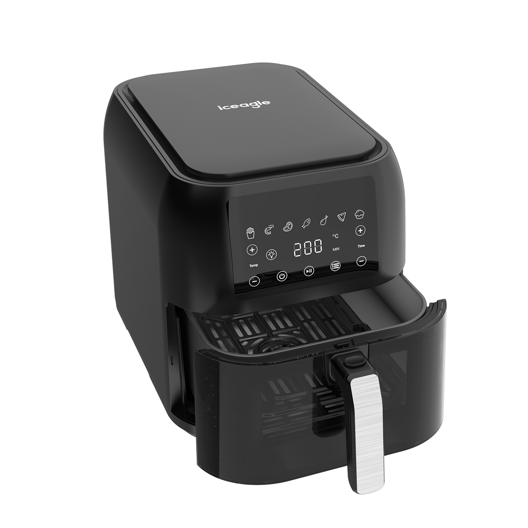 Iceagle Friteuse à Air Sans Huile 8.5L XXL Air Fryer avec Grande Fenêtre