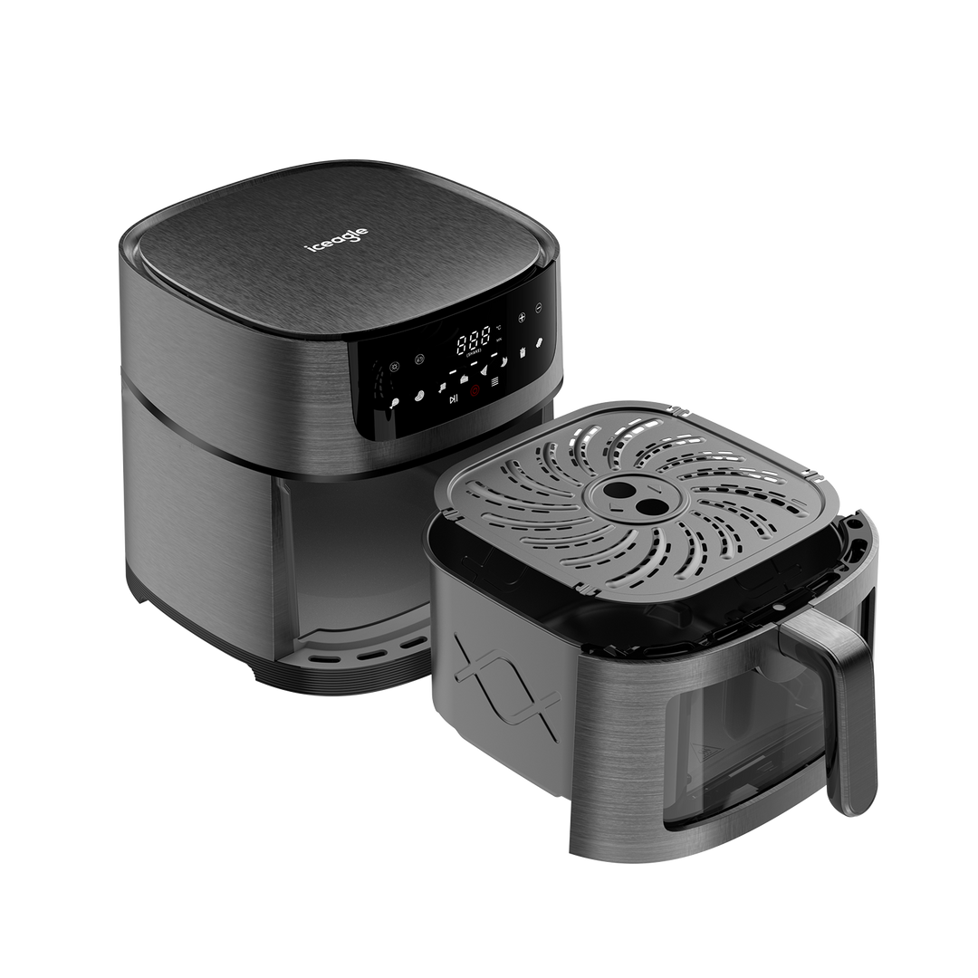 Iceagle Friteuse Sans Huile 9L XXL 1800W Friteuse à Air Chaud ZE8007