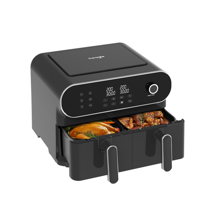 Iceagle Double zone Friteuse à air chaud AFT11001A 11L, 2 x 5, 1700 watt