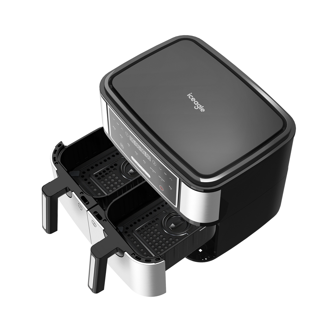 Iceagle Double zone Friteuse à air chaud AF5515D 10L 2600W