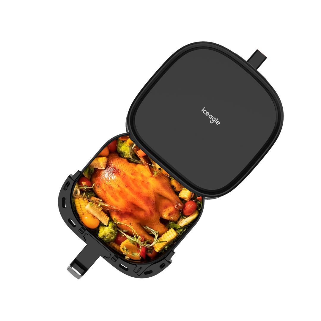 Iceagle Friteuse à Air Sans Huile 6.5L Air Fryer avec 8 Programmes