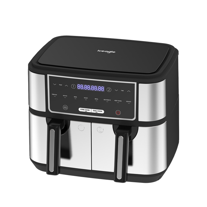 Iceagle Double zone Friteuse à air chaud AF5515D 10L 2600W